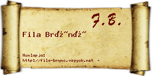 Fila Brúnó névjegykártya